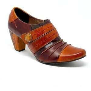 L'Artiste by Spring Step Wonderous Leather Bootie. Brown Multi. Size US 10.5-11